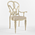 Leesburg Chair: Elegant Mahogany Finish 3D model small image 1