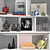 Modern Marcel Bookcase with Decorative Set 3D model small image 2