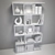 Modern Marcel Bookcase with Decorative Set 3D model small image 3