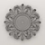 Elegant Silver Floral Mirror 3D model small image 2