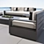 Modern Outdoor Furniture Set - RH Marbella Aluminum 3D model small image 2