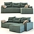 Modern Corner Sofa Set 3D model small image 1