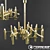 Luxurious Sciolari Gold Chandelier - 21 Lights 3D model small image 2