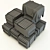 Storage Transport Box - W540mm, D850mm, H500mm 3D model small image 3