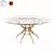 Sleek Acrylic Painted Round Dining Table 3D model small image 1