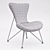 Turquoise Modern Miami Chair 3D model small image 3