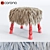 Geometric Wool Chair: Marc Bankowsky Style 3D model small image 1