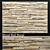 Rustic Wood Tile Wall 3D model small image 1