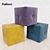 Modern Chic Pouf Ottoman 3D model small image 1