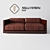 Modern Italian Leather Sofa - Edoard 3D model small image 1