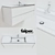 Sleek Falper Flat Sink with Viaveneto Pedestal 3D model small image 2
