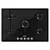 Sleek Black Smeg Gas Stove 3D model small image 1