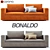 Bonaldo Land: Italian Sofa Elegance 3D model small image 1