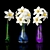 Elegant Glass Vases with White Daffodils 3D model small image 1