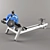 Ultimate Fluid Rower Machine 3D model small image 2
