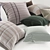Luxury Pillow Set with Various Sizes and Textures 3D model small image 2