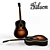 Vintage Sunburst Gibson J-45 Acoustic Guitar 3D model small image 1