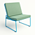 Cosmo Cricket: Stylish Steel Frame Chair 3D model small image 2