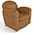 Elegant Relaxation Armchair 3D model small image 2