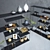 Elegant Iron Shelf: Decorative Set 3D model small image 2