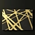 Black Wood and Yellow Wall Decor 3D model small image 1
