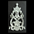 Elegant Carved Decor 001 3D model small image 1