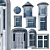 British Classic Window and Door Set 3D model small image 1