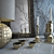 Luxury Gold Decor Set - Elegant Lighting, Candleholders, Mirror, Vase & Branches 3D model small image 2