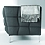 Sleek Metal & Fabric Sofa 3D model small image 2