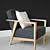 Modern Comfort: IKEA Ekenaset Chair 3D model small image 2