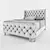 Ipswich Beige Linen Platform Bed 3D model small image 3