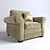 Elegant Pearce Upholstered Armchair 3D model small image 1
