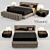 Minotti Creed Bed 3D model small image 1