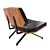 Sleek Swiss Lounge Chair 3D model small image 2