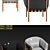 Modern Leather Armchair Set 3D model small image 3