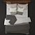 Modern Fabric and Wood Bed Frame 3D model small image 2