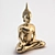 Golden Buddha India 3D model small image 1