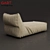 Elegant Italian Spa Chaise 3D model small image 1