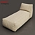 Elegant Italian Spa Chaise 3D model small image 2