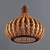 Rustic Rattan Chandelier 3D model small image 1