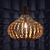 Rustic Rattan Chandelier 3D model small image 2