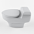 Sleek Vision One Piece Toilet 3D model small image 3