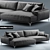 Elegant Dangle Ellica Sofa 3D model small image 2