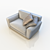Modern Chic Single Sofa 3D model small image 2
