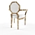 Modern Wooden Interlock Chair 3D model small image 2