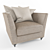 Elegant Jacquelin Armchair 3D model small image 1