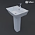 BelBango MONTI Ceramic Sink 3D model small image 1