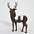 Wooden Deer Shaped Shelf 3D model small image 2