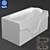 Elegant Bach Acrylic Bathtub 3D model small image 1