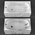 Elegant Bach Acrylic Bathtub 3D model small image 3